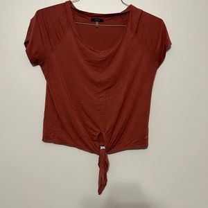 Target crop top tied at waist